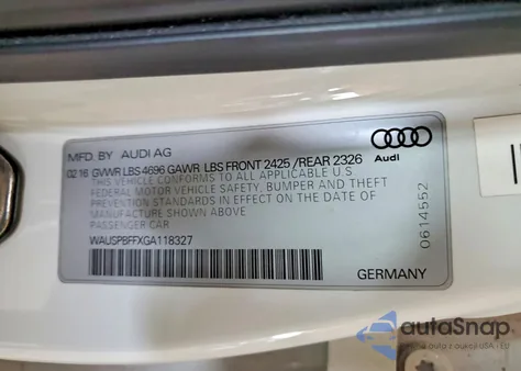 2016 Audi A3 E-Tron Prestige from USA, damaged, VIN WAUSPBFFXGA118327